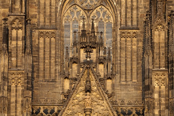 Detail of the facade of the Cathedral of Magdeburg