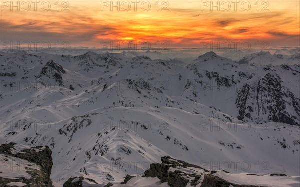 View of Hintertux Glacier and Olperer