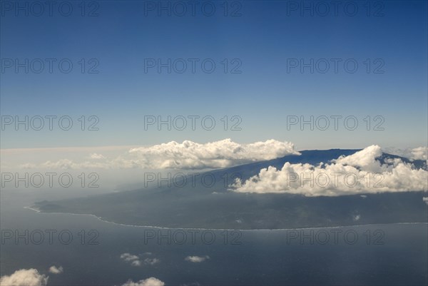 Aerial view of Mount Karthala or Karthola volcano