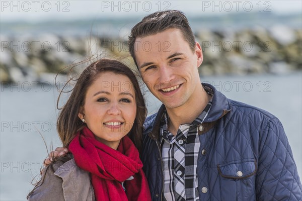 Young couple at the marina