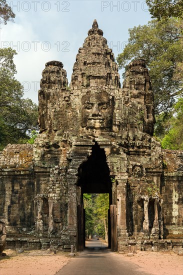 Victory Gate in the east of Angkor Thom