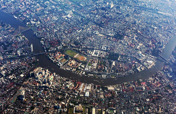 Aerial view of city centre