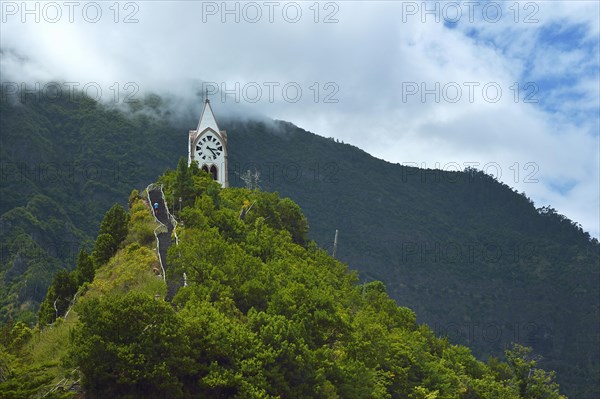 Fatima Chapel on a green hill