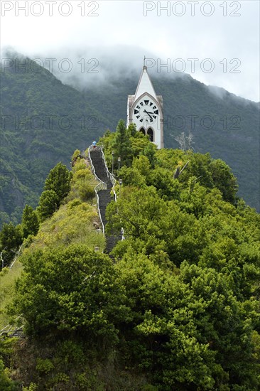 Fatima Chapel on a green hill