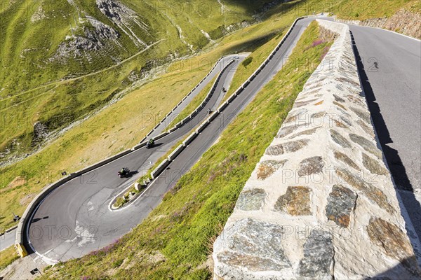 Mountain pass Stelvio or Passo dello Stelvio road