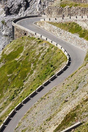 Mountain pass Stelvio or Passo dello Stelvio road