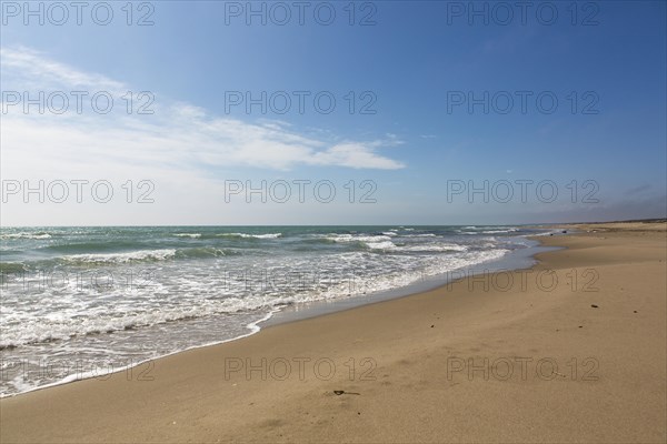 Empty sandy beach in Taranto
