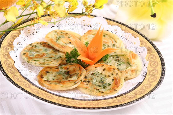 Baked scallion pancake