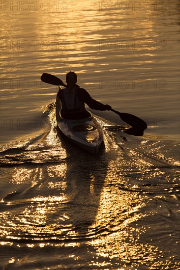 Woman kayaking