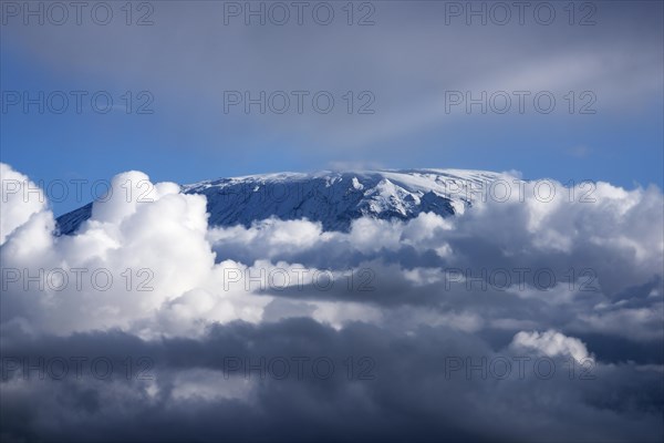 Kibo summit or Uhuru Peak of Mount Kilimanjaro