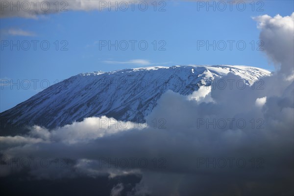 Kibo summit or Uhuru Peak of Mount Kilimanjaro