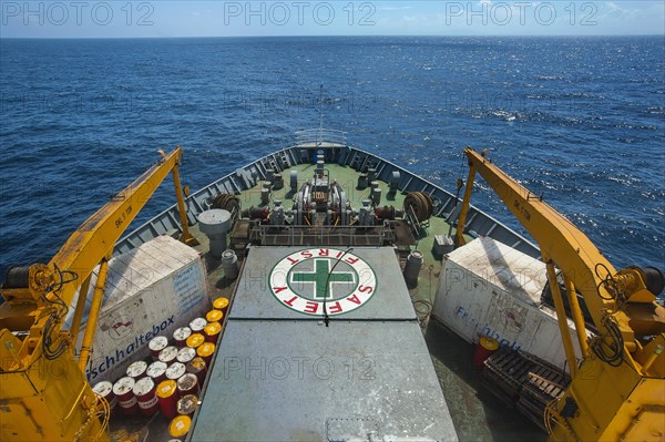 Bow of ferry going from Banda to Ambon