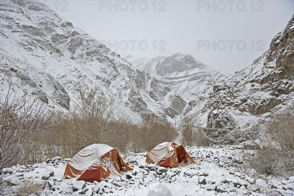 High altitude trekking camp