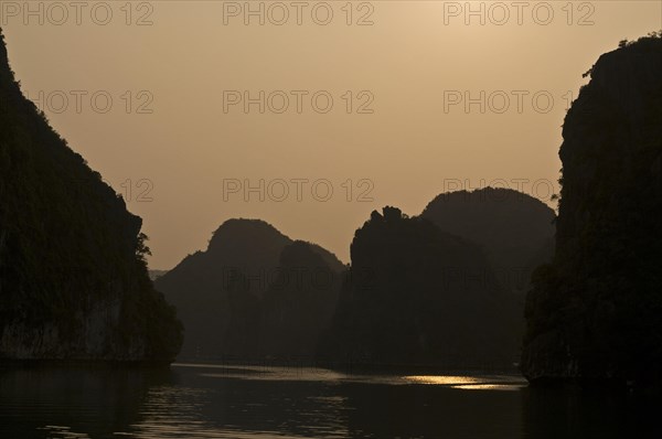 Halong Bay at sunset