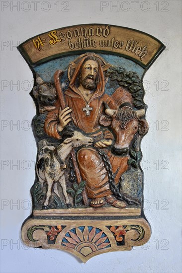 Relief of St. Leonard in St. Mary's Chapel at the mansions
