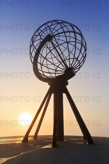 Globe on the North Cape platform Nordkapplataet