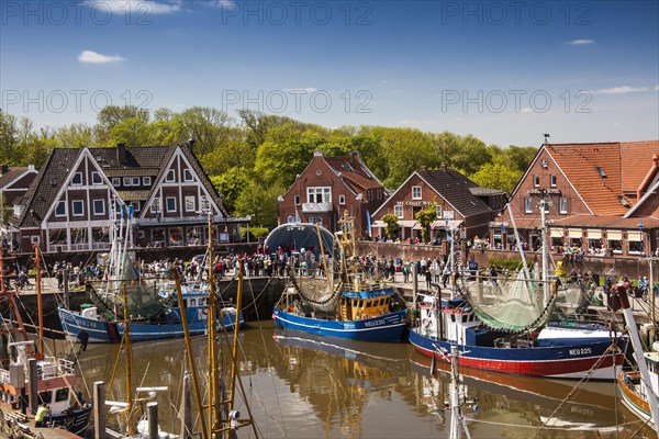 Shrimp boats in the port of Neuharlingersiel