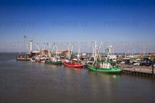 Shrimp boats in the port of Dornumersiel