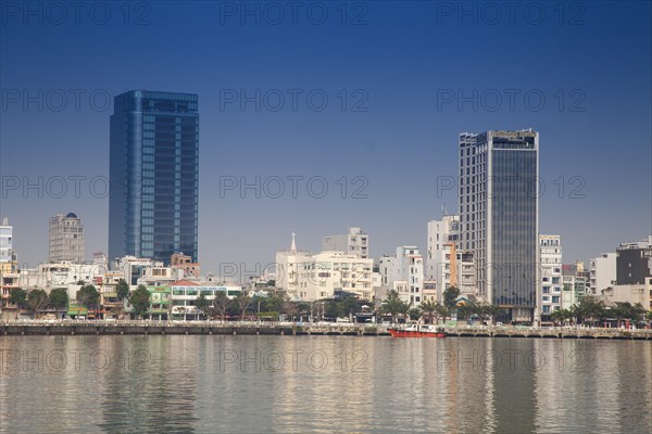 View over the Han River on downtown Da Nang