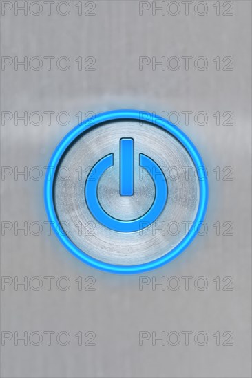 Blue power button
