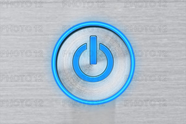 Blue power button