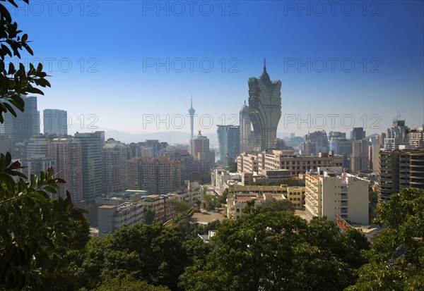 Casino Grand Lisboa and Macau Tower in the background