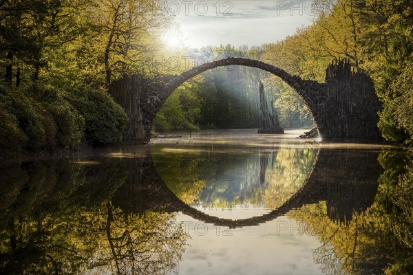 Rakotz Bridge or Devil's Bridge in Kromlau Park