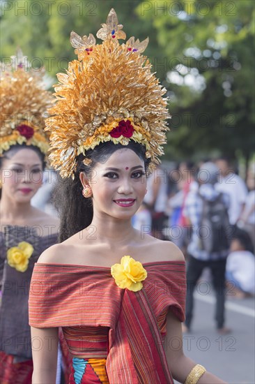 Balinese artists performing at the opening parade of the 2015 Bali Arts Festival