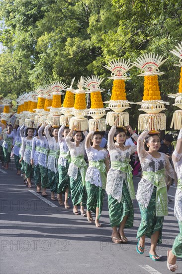 Balinese artists performing at the opening parade of the 2015 Bali Arts Festival