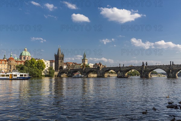 Vltava river and Charles Bridge