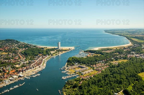 Mouth of the Trave and Hotel Maritim