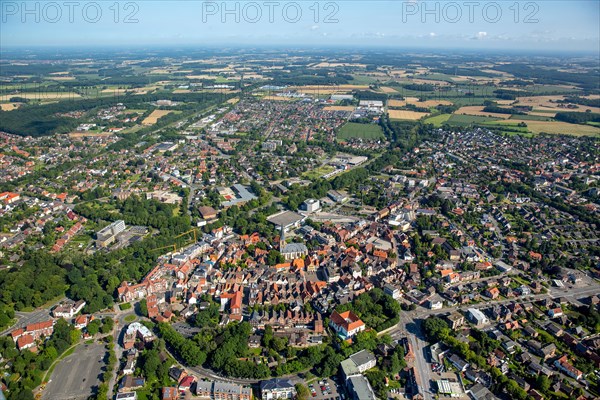 View from the south to the city center of Werne