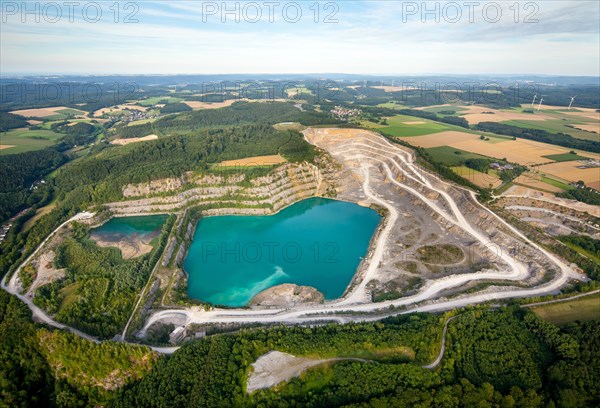 Green Lake in the limestone quarry of RWK lime AG Menden
