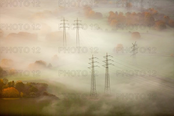 Pylons in mist
