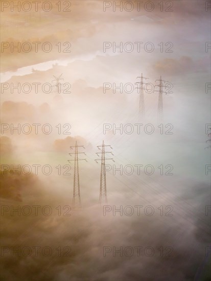 Pylons in mist