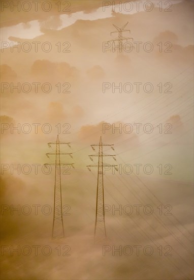 Pylons in mist