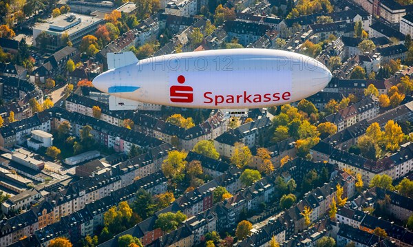 Sparkasse blimp advertising above Ruttenscheid