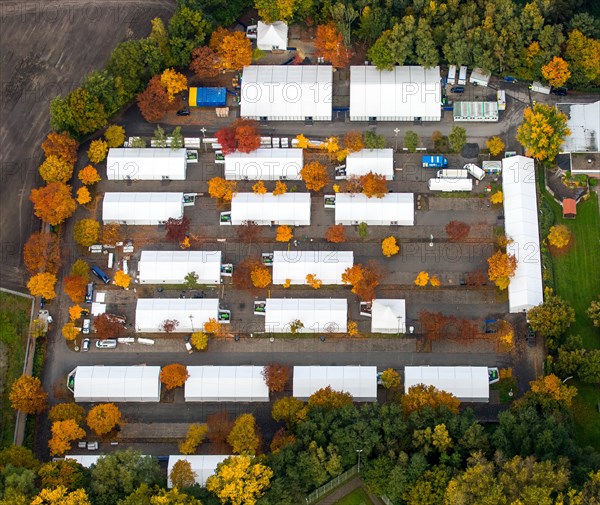 Refugee shelter at Bork police academy in the fall