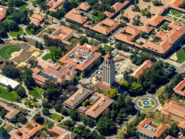 University Campus Stanford University with Hoover Tower