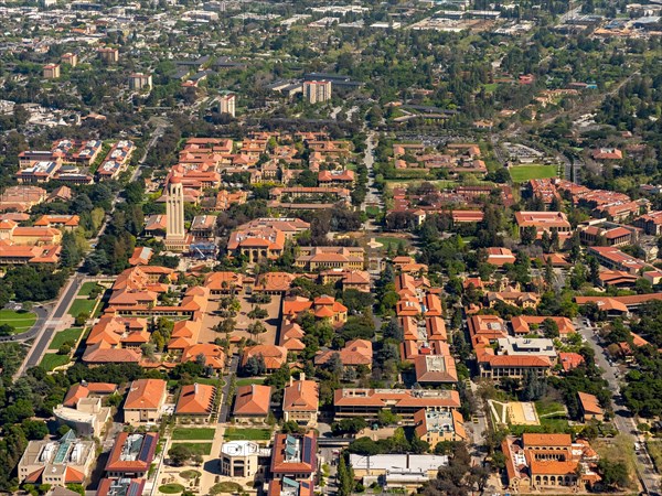 University Campus Stanford University with Hoover Tower