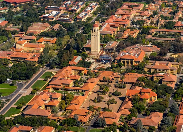 University Campus Stanford University with Hoover Tower