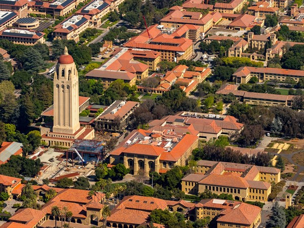 University Campus Stanford University with Hoover Tower