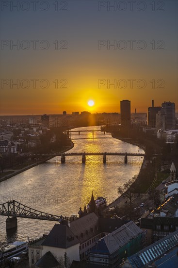 Sunset over the Main and the Eisernen Steg