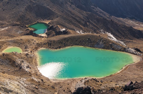 Emerald Lakes at the Tongariro Crossing in Tongariro National Park