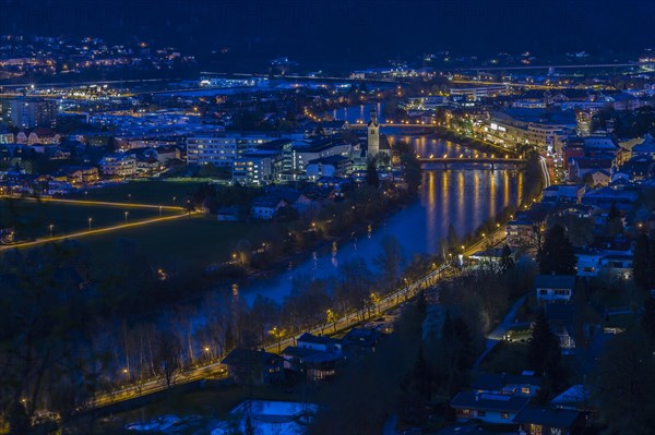 View of the town at night