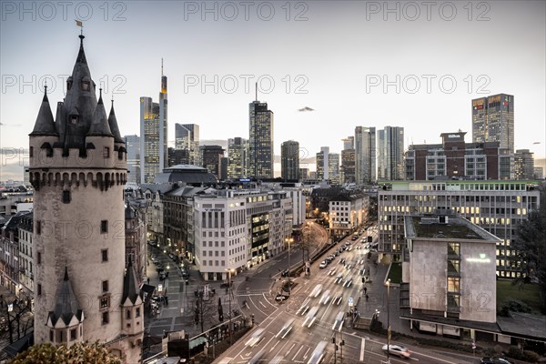 Skyline with Eschenheimer Turm city gate