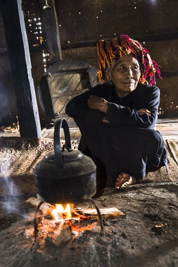 Old woman in the kitchen