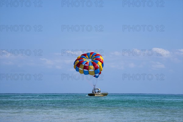 Parasailing on the Caribbean Sea