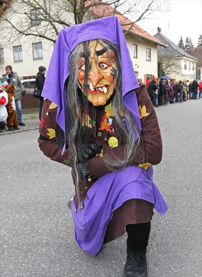 Witch at carnival parade