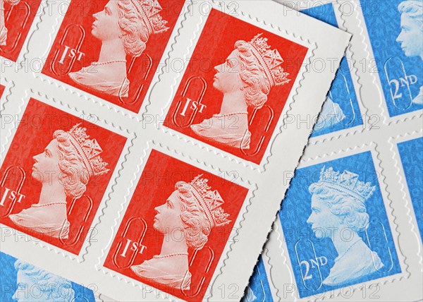 First and second class postage stamps